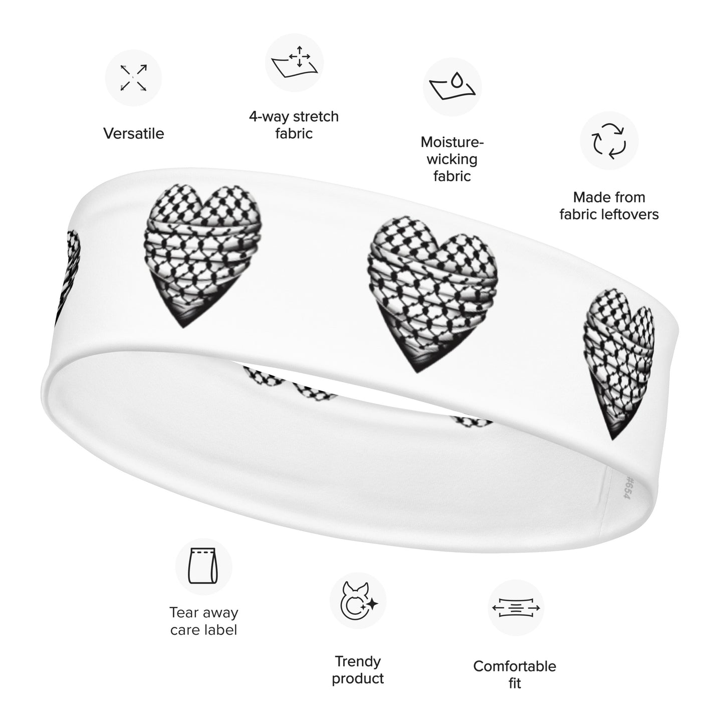 Keffiyeh Heart - Headband