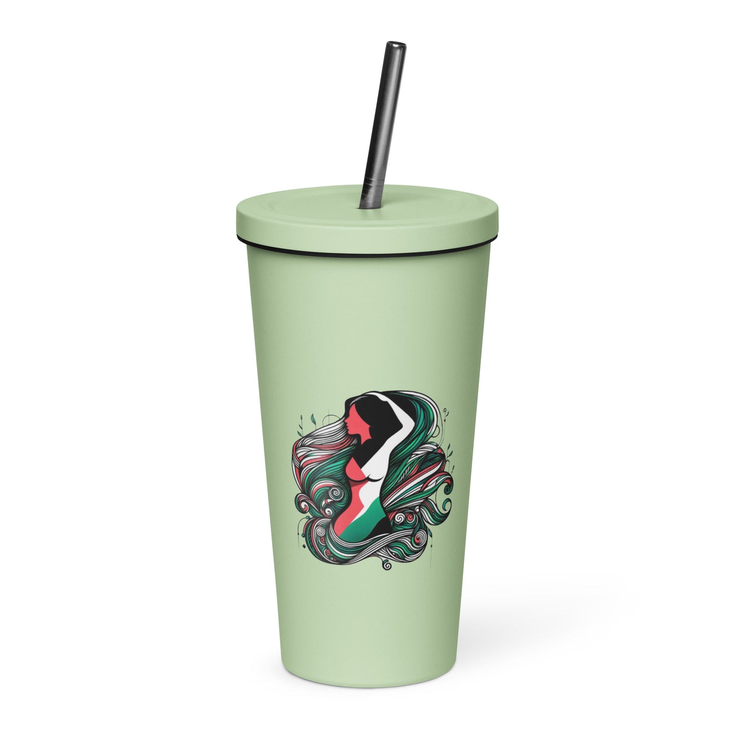 Freedom in the Wind - Insulated tumbler with a straw