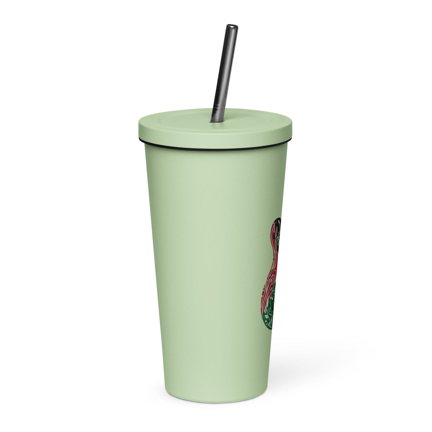 Hourglass - Insulated tumbler with a straw