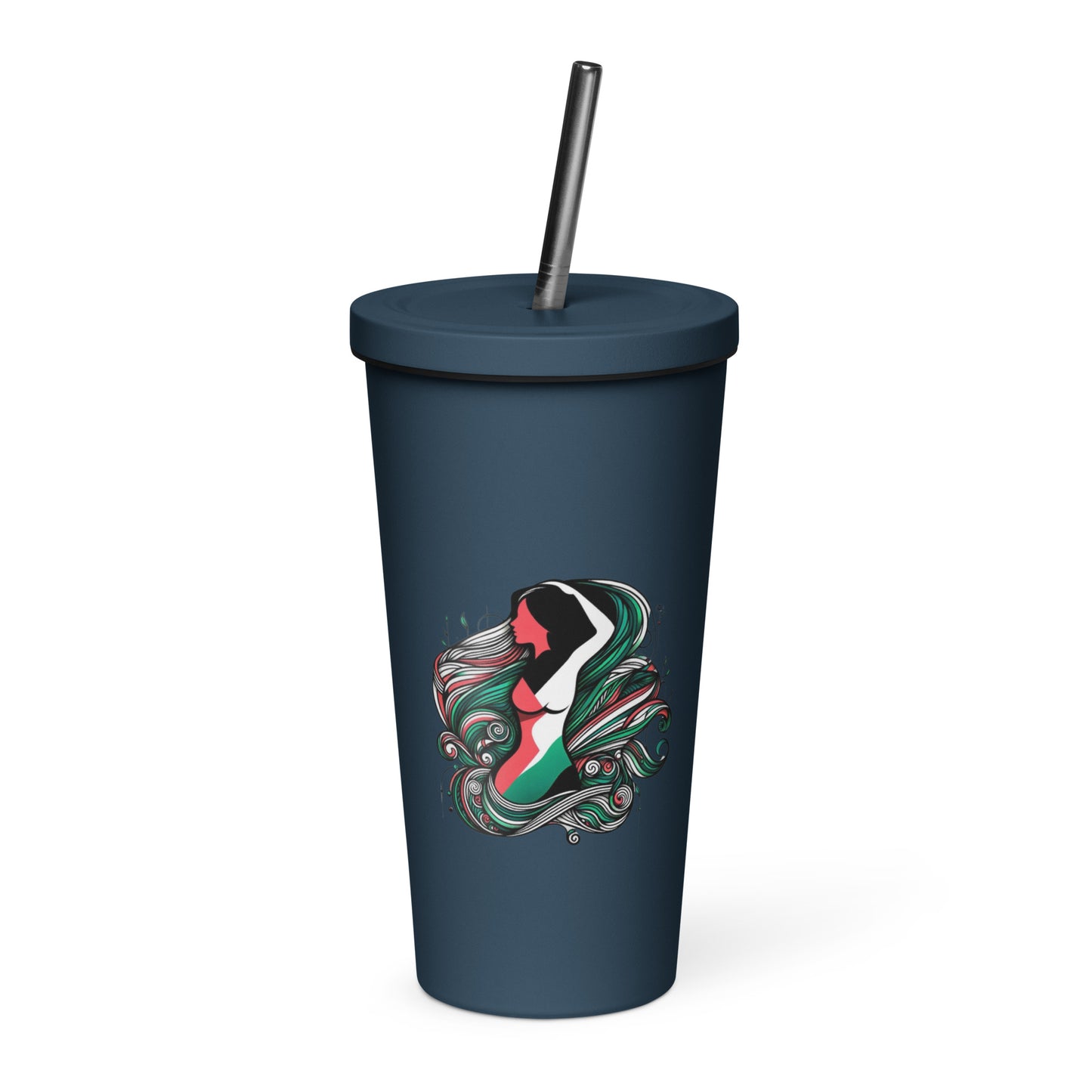 Freedom in the Wind - Insulated tumbler with a straw