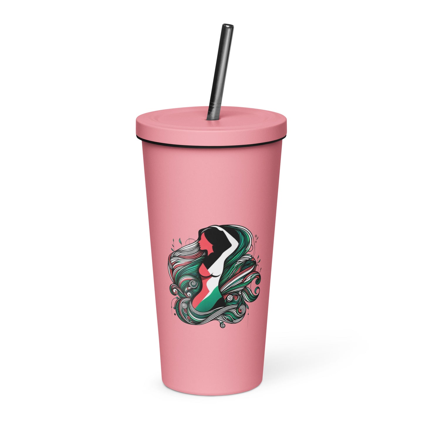 Freedom in the Wind - Insulated tumbler with a straw