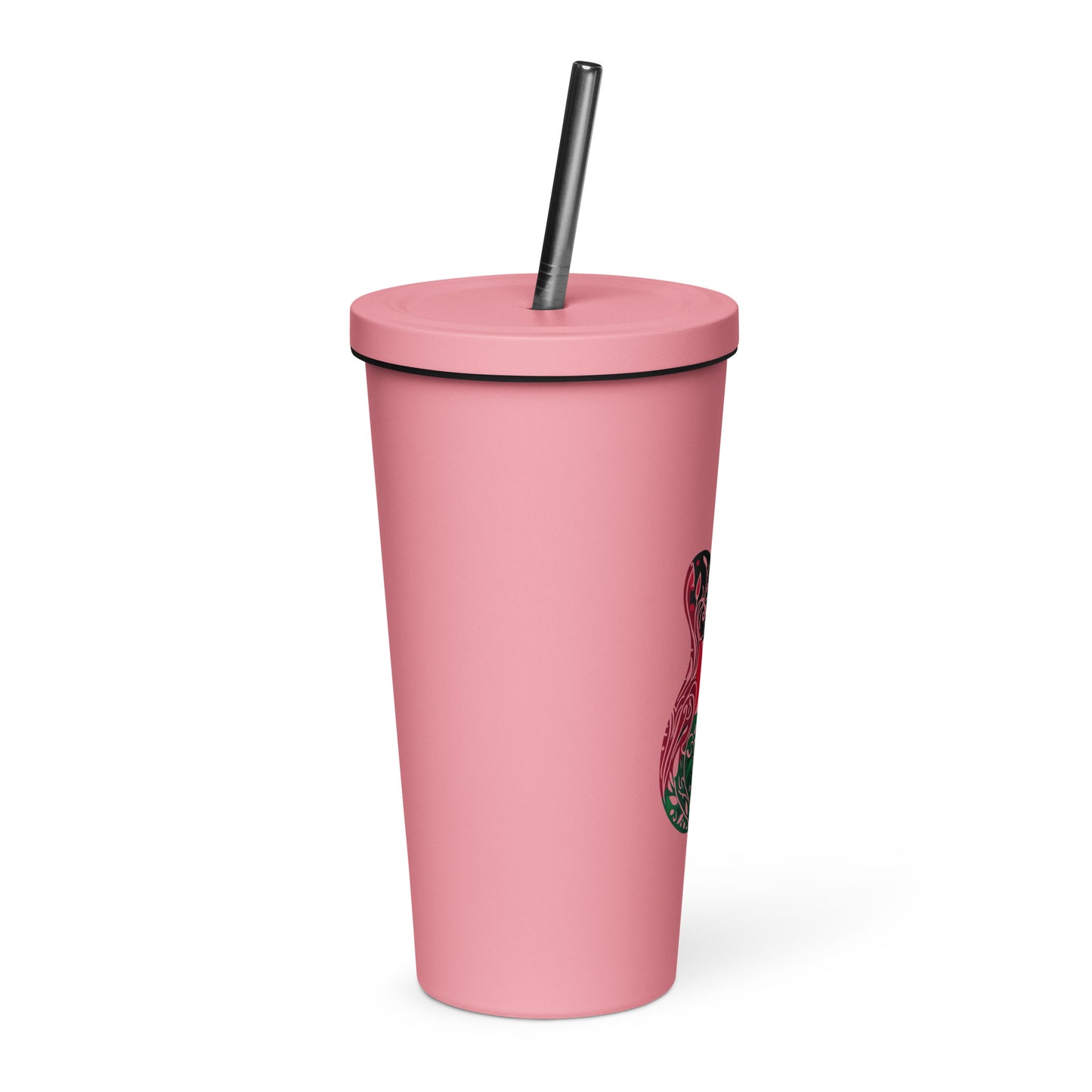 Hourglass - Insulated tumbler with a straw