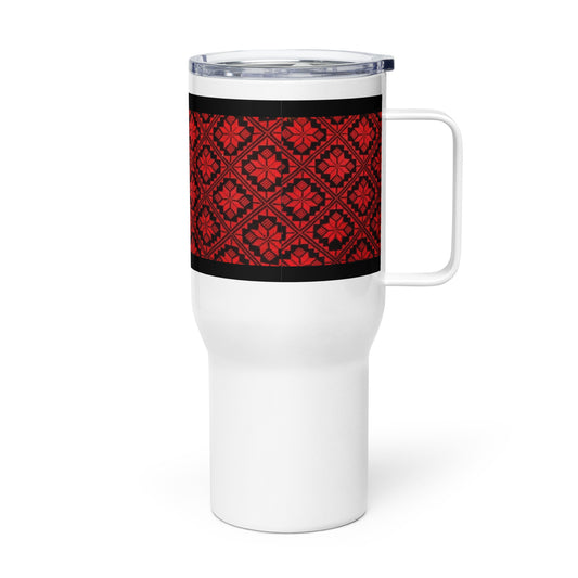 Tatreez Travel Mug with handle