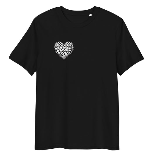 Keffiyeh Heart - Unisex organic cotton t-shirt