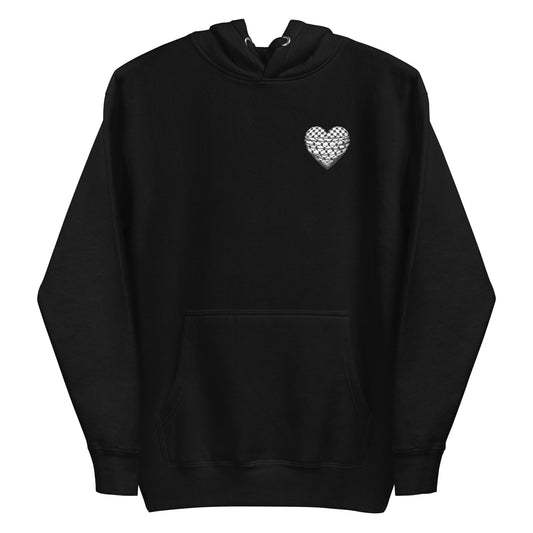 Keffiyeh Heart - Unisex Premium Hoodie