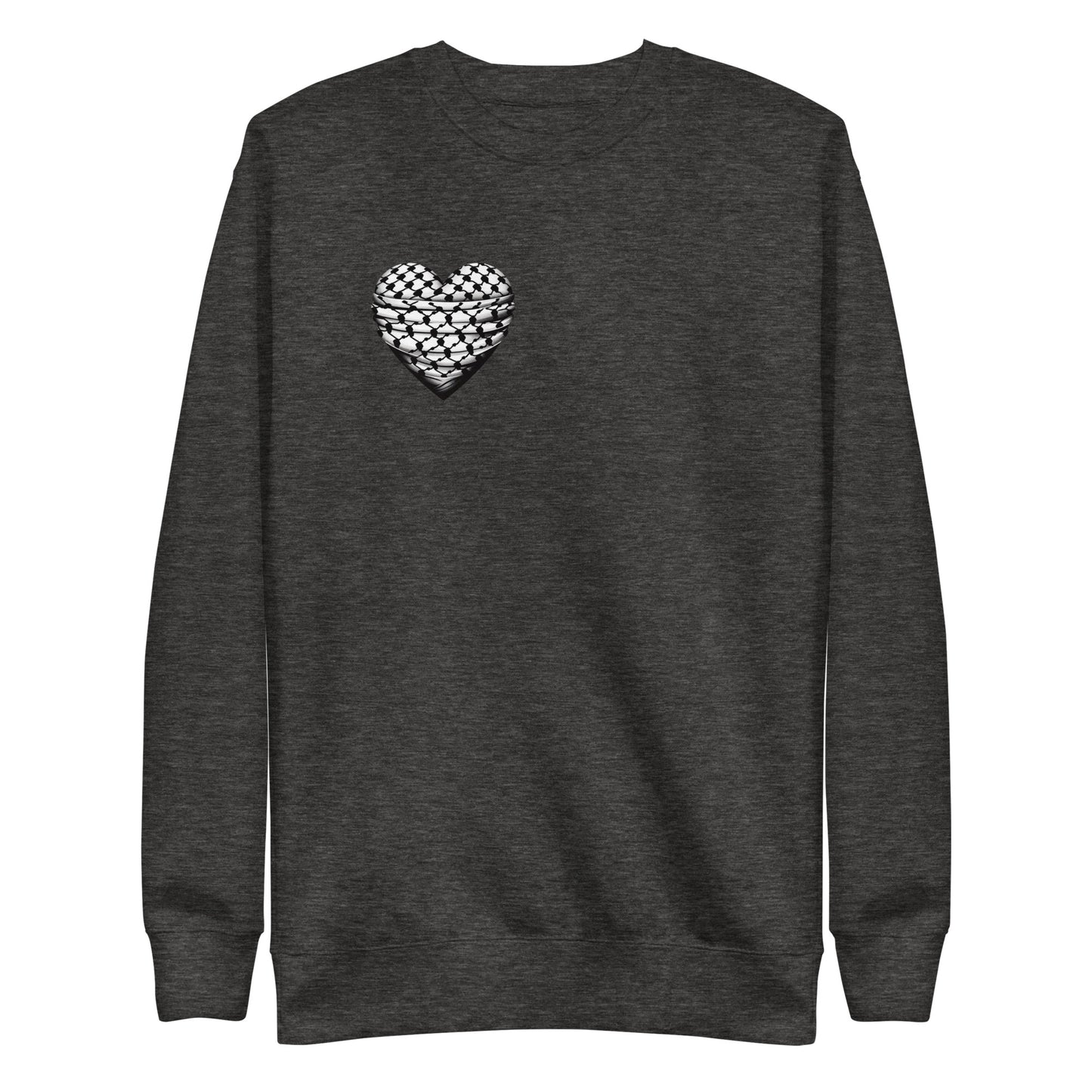 Keffiyeh Heart - Unisex Premium Sweatshirt