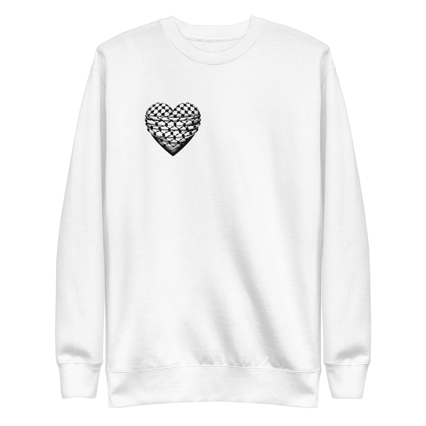 Keffiyeh Heart - Unisex Premium Sweatshirt